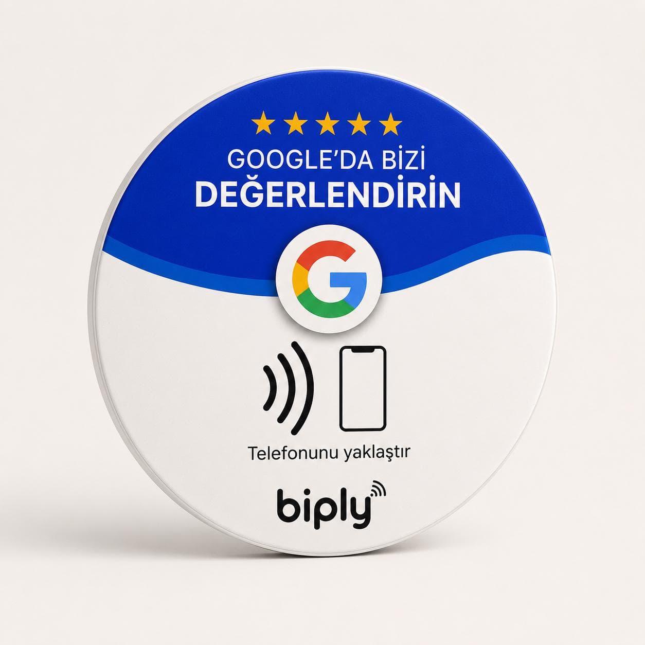 Mini yuvarlak NFC Google yorum etiketi ürün görseli